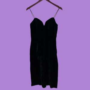 Vintage Crushed Velvet Bodycon Dress